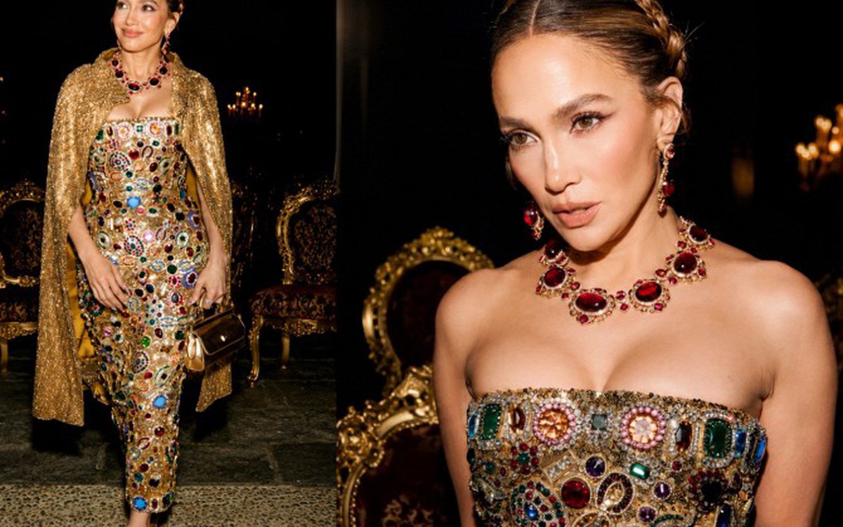 Jennifer Lopez "chiếm trọn" show Dolce & Gabbana bằng bộ trang sức đá quý rực rỡ: Đỏ tourmaline, ruby xuất hiện dày đặc nhưng vẫn sang đến lạ