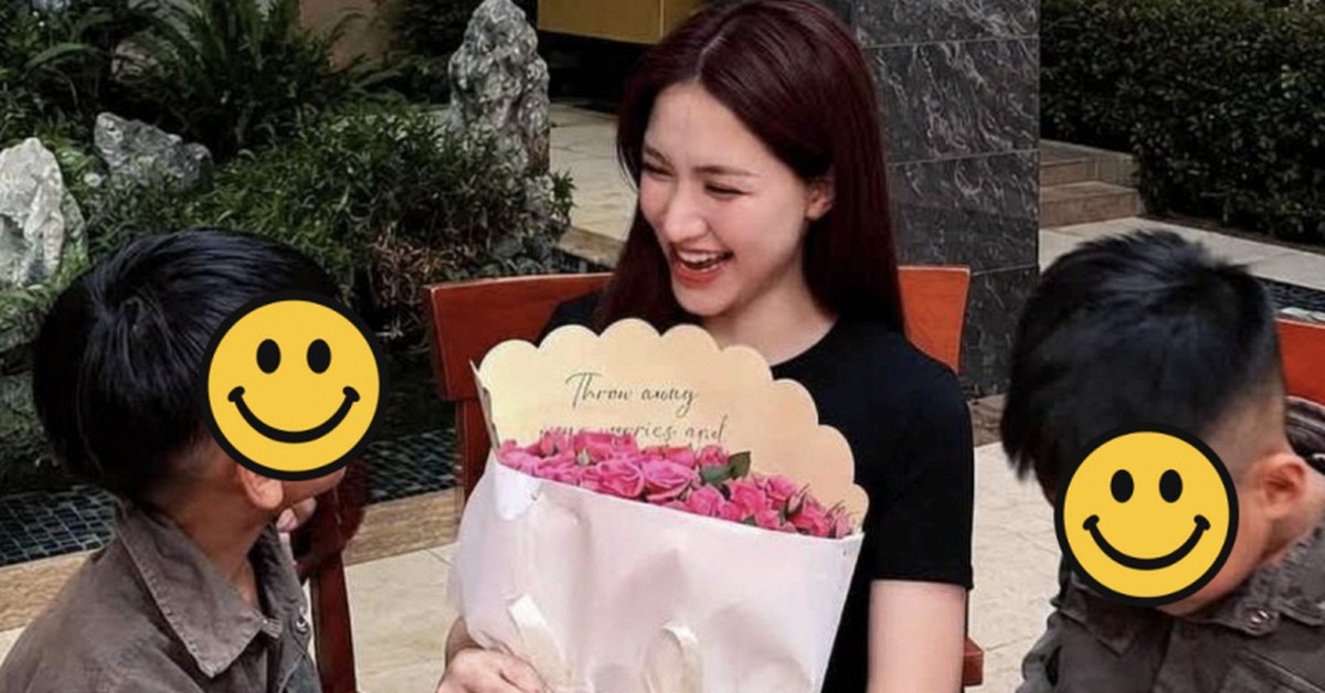 Hình ảnh Hoà Minzy bên 2 con trai