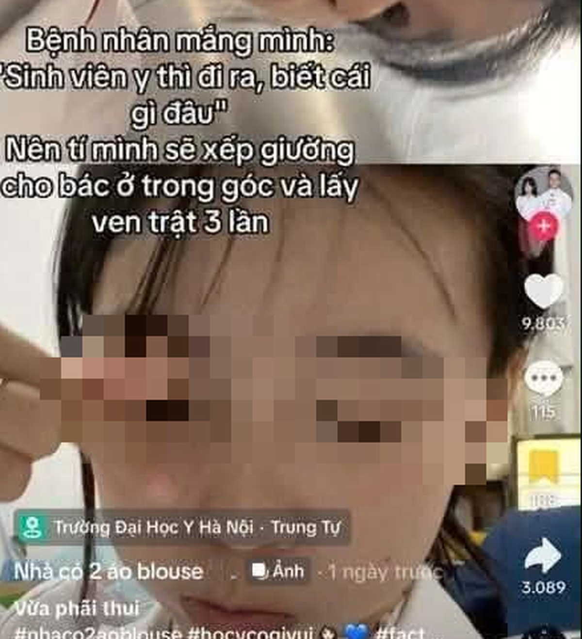 Vụ nữ sinh trường y dọa lấy ven trật cho bệnh nhân: Đang nghỉ hè, không đi thực tập tại viện