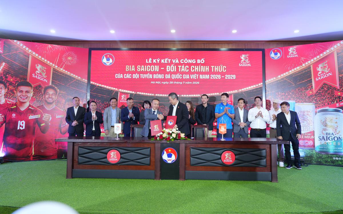SABECO và VFF gia hạn hợp tác chiến lược, tiếp sức cho bóng đá Việt Nam giai đoạn 2026 - 2029