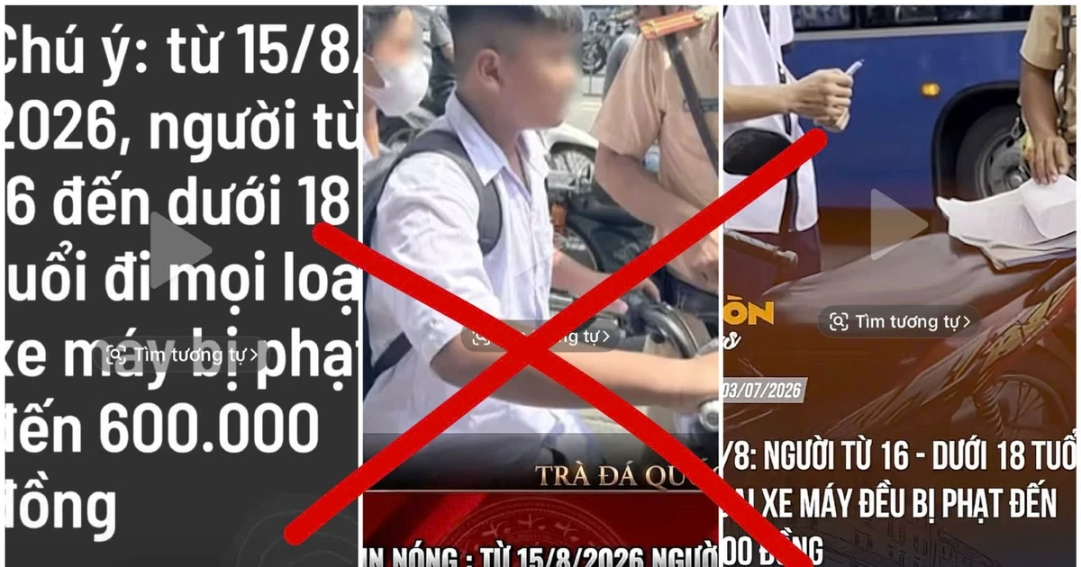 Cục CSGT bác bỏ thông tin "người từ 16 đến dưới 18 tuổi đi mọi loại xe máy đều bị phạt"