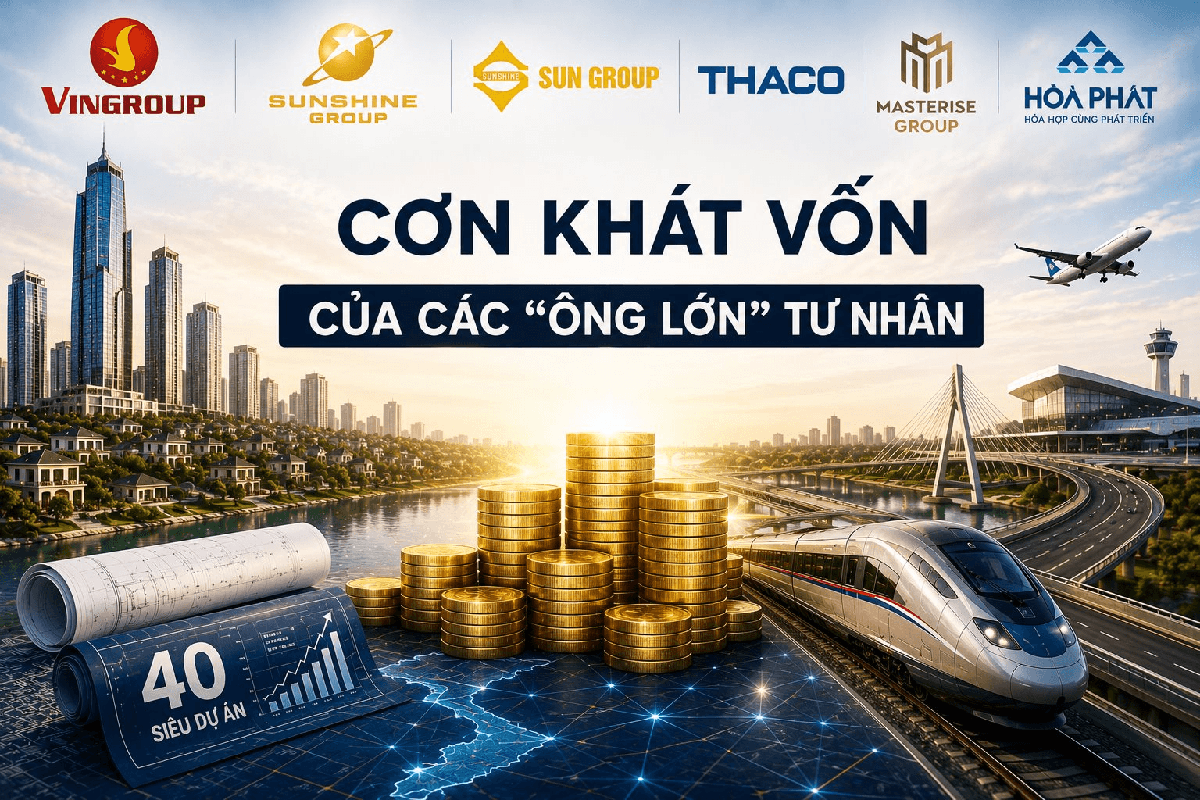6 "đại gia" tư nhân Việt Nam cần gần 5 triệu tỷ đồng cho các siêu dự án