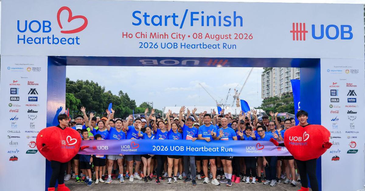 Giải chạy bộ UOB Heartbeat Run 2026 gây quỹ hơn 950 triệu đồng nhằm mở rộng cơ hội học tập số cho trẻ em có hoàn cảnh khó khăn