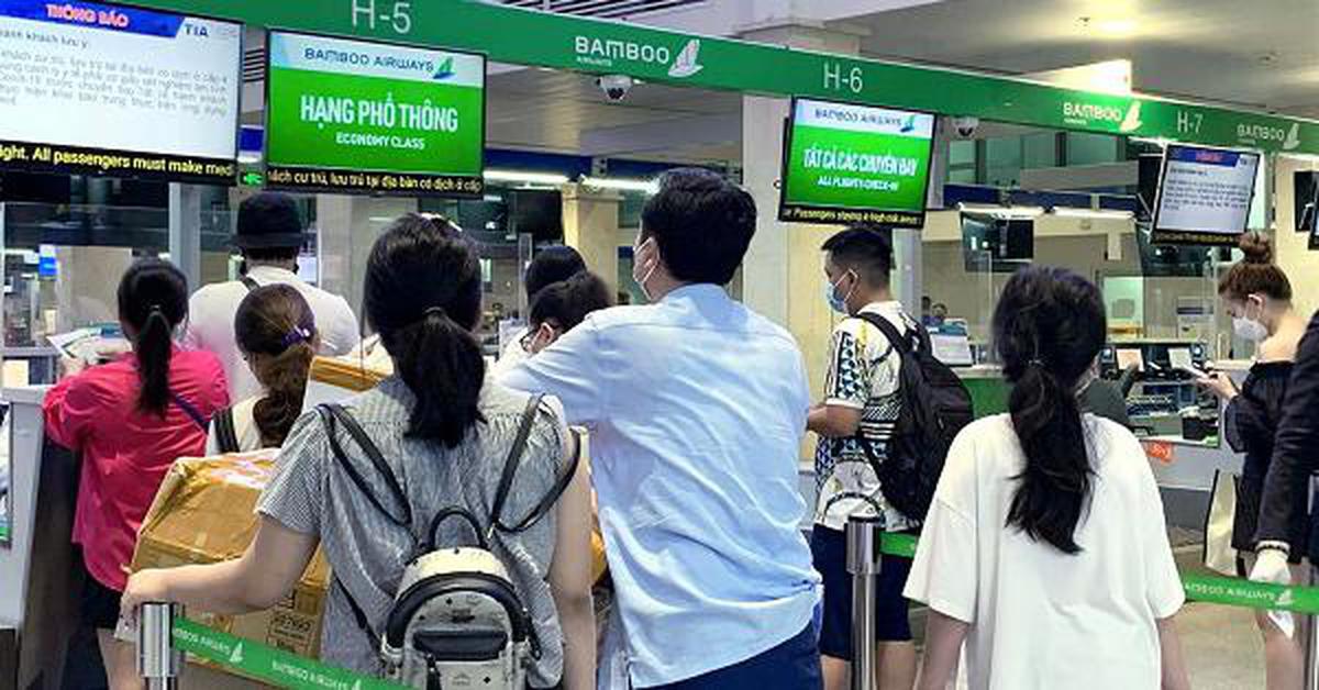 Quầy check-in của Bamboo Airways hiện tại