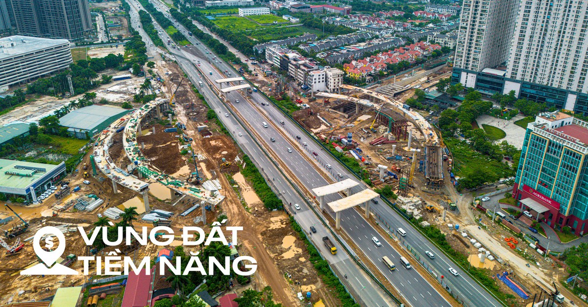 Toàn cảnh nút giao hơn 2.400 tỷ vượt đại lộ rộng nhất Việt Nam đang dần thành hình, loạt đại đô thị của Vingroup, Geleximco, MIK Group được hưởng lợi