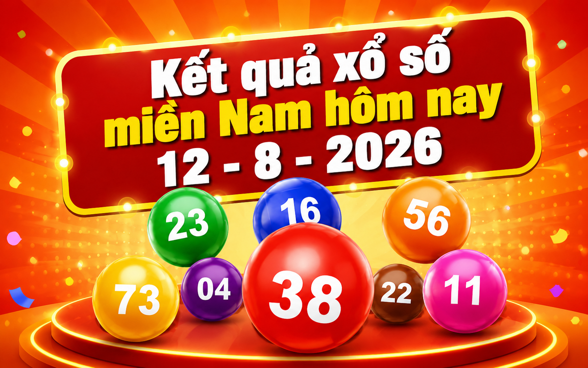 XSMN 12/8 - Xổ số miền Nam hôm nay thứ Tư ngày 12/8/2026
