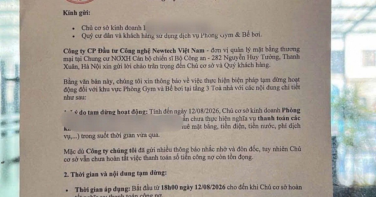 Nóng: Một phòng gym ở Hà Nội bất ngờ bị niêm phong, mới 2 ngày trước đó Fanpage vẫn đăng bài "siêu ưu đãi tháng 8"?