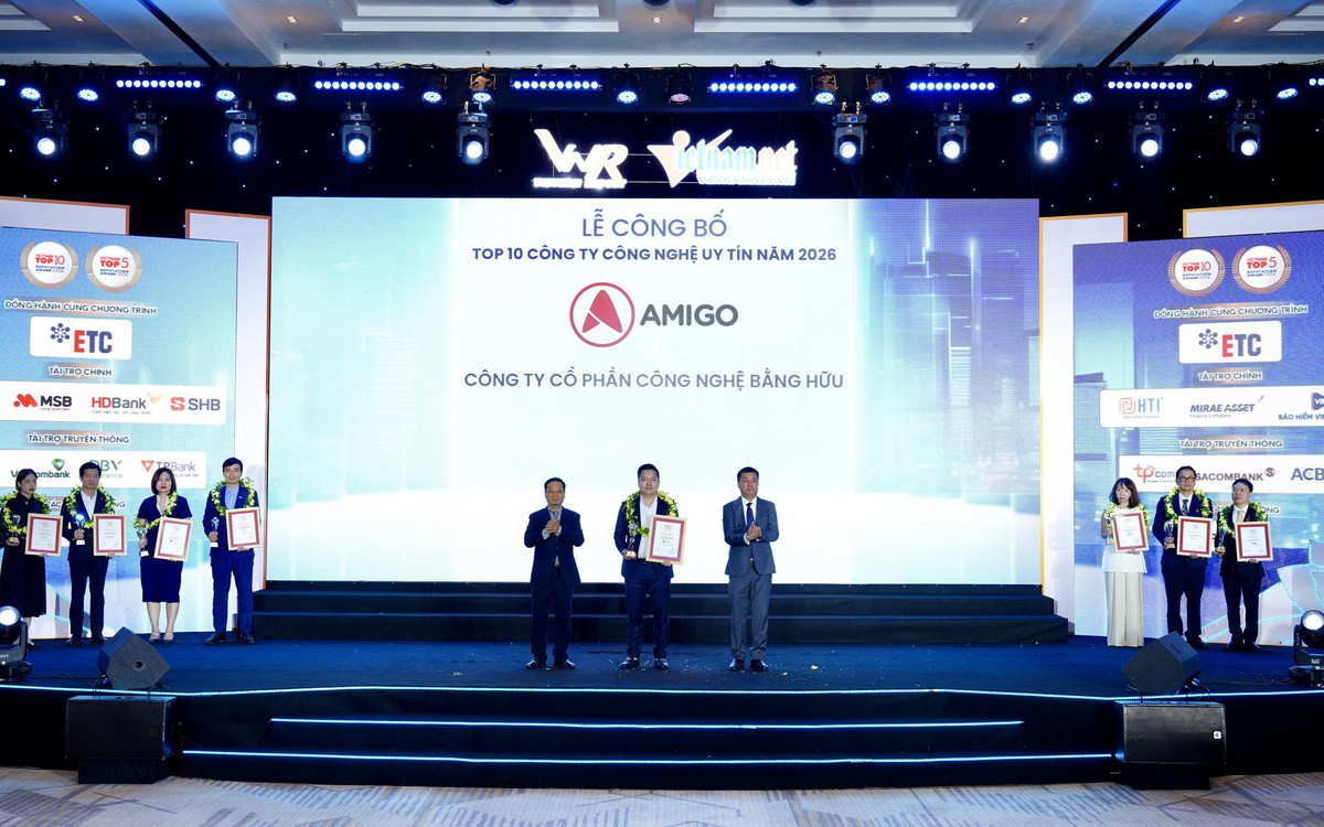 AMIGO được vinh danh trong Top 10 Công ty Công nghệ uy tín năm 2026