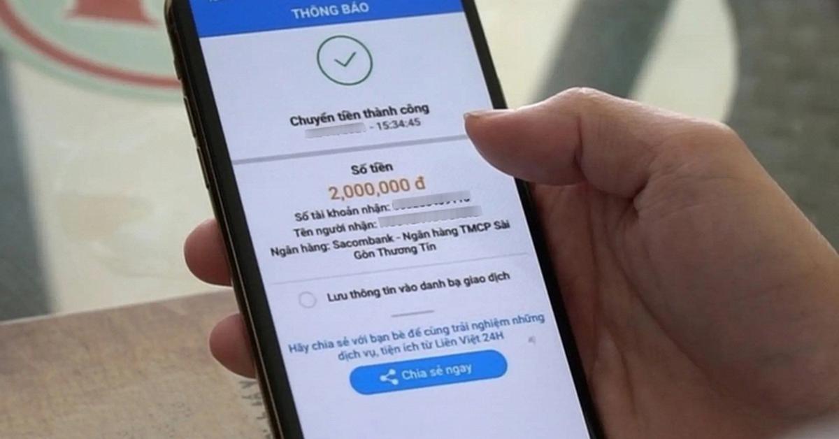 Phong tỏa tài khoản ngân hàng nếu nhận tiền và chuyển tiền có nội dung sau