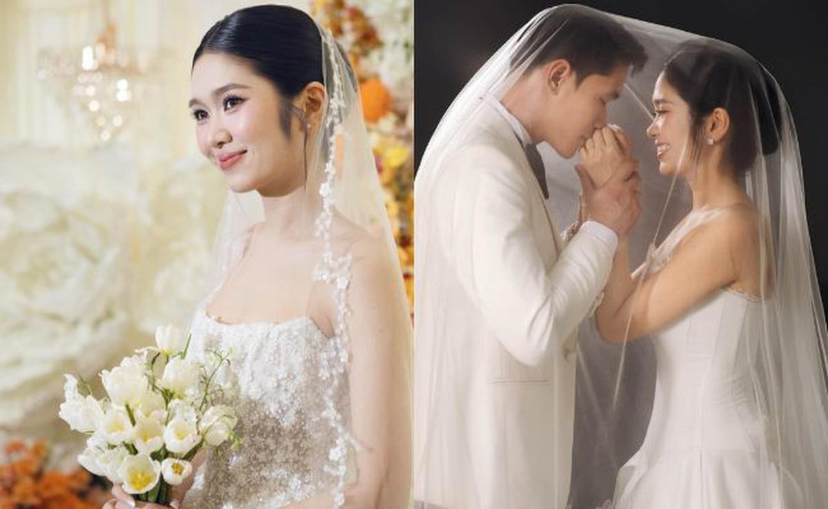 Trung vệ điển trai nhất nhì Việt Nam bất ngờ tung ảnh cưới hotgirl Ngân hàng, cô dâu xinh như mộng gây sốt