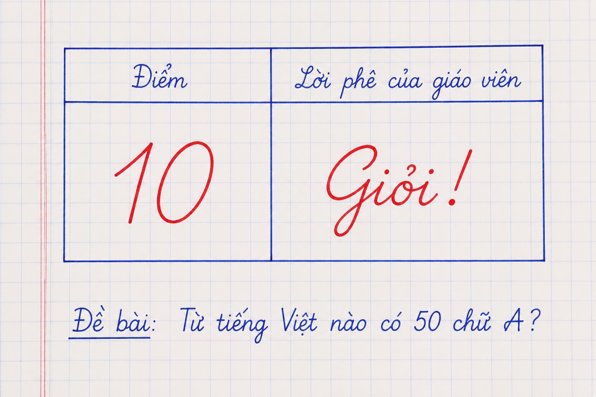 Từ tiếng Việt nào có 50 chữ A? - Đơn giản mà 90% phải chịu thua!