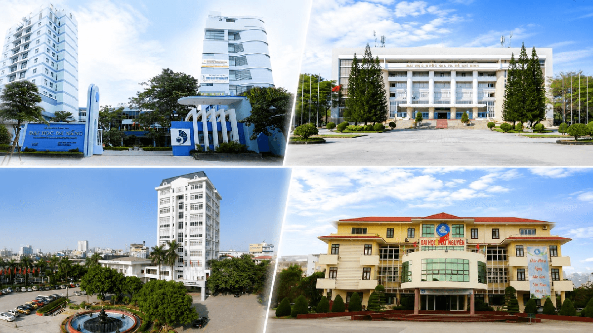 Danh sách các trường đại học thành viên thuộc 4 đại học quy mô lớn bậc nhất Việt Nam