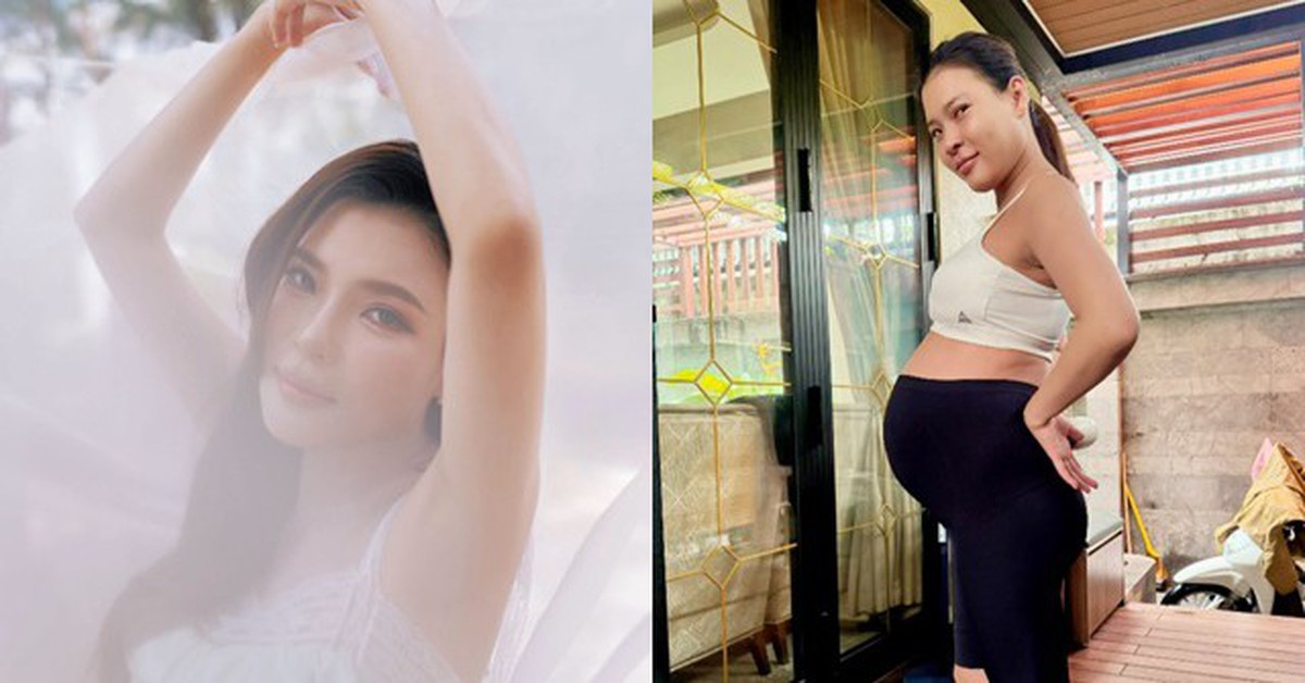 Thúy Diễm mang bầu lần 2 tăng 18kg, được ông xã khen "bầu xinh đẹp nhất trong cuộc đời"