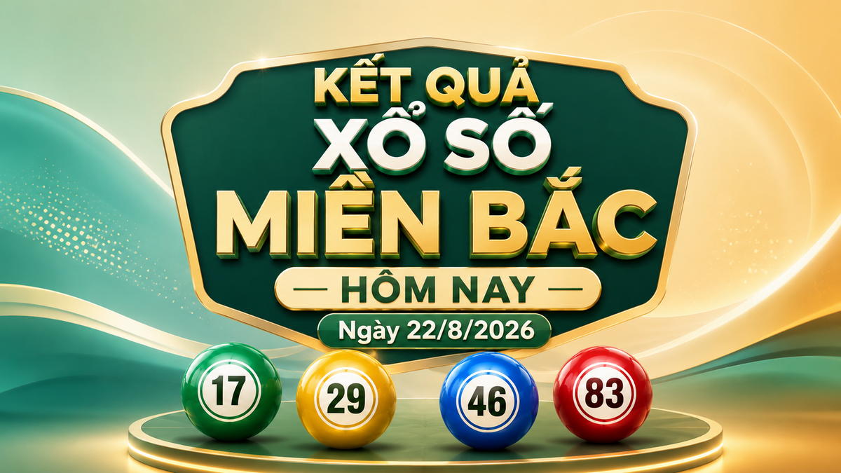 XSMB 22/8 - Kết quả xổ số miền Bắc hôm nay ngày 22/8/2026