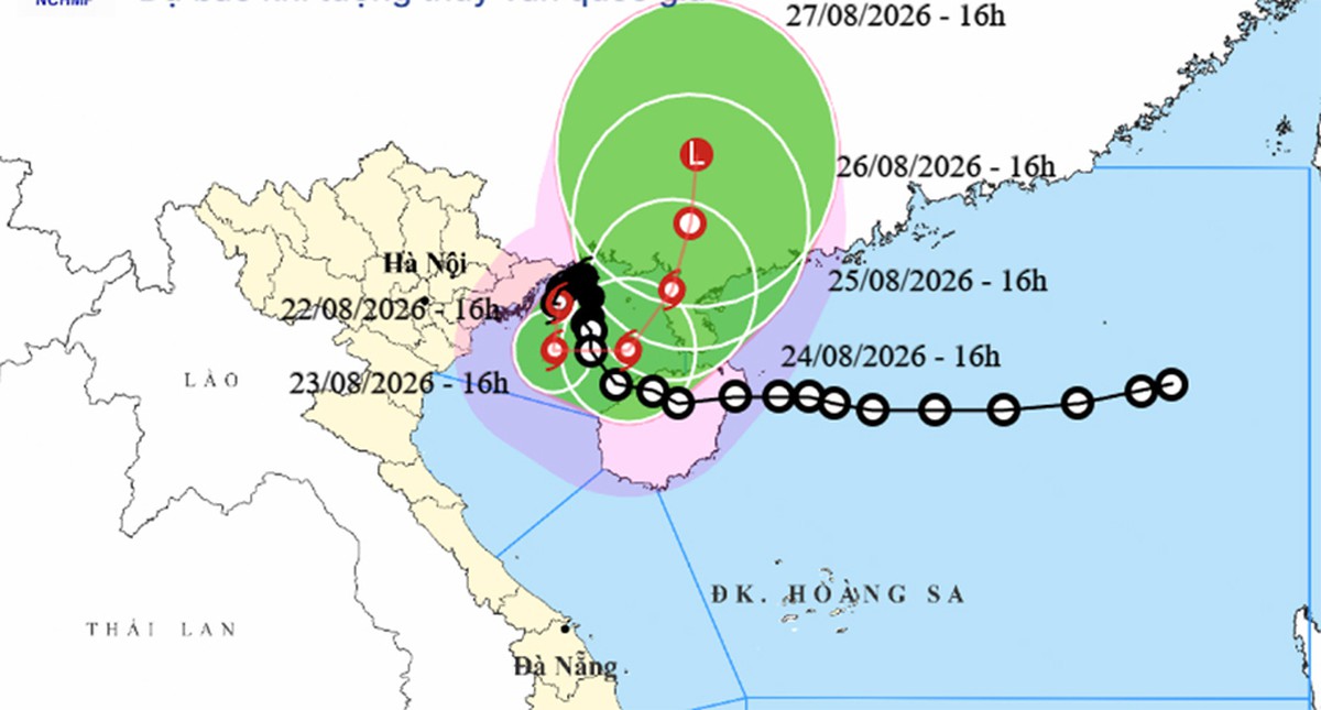 Bão số 4 cách Hải Phòng 150km và có thể mạnh thêm, miền Bắc mưa lớn kéo dài
