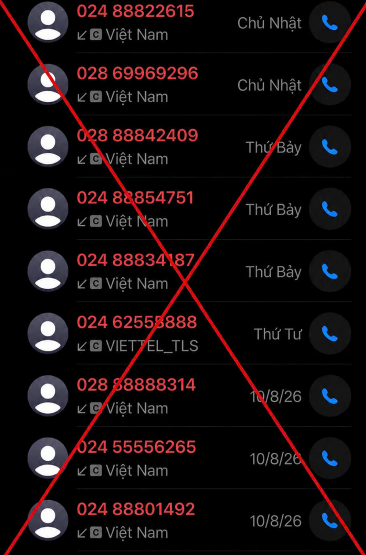 Công an cảnh báo: Thấy cuộc gọi nháy máy từ các đầu số sau, TUYỆT ĐỐI KHÔNG nghe máy hay gọi lại