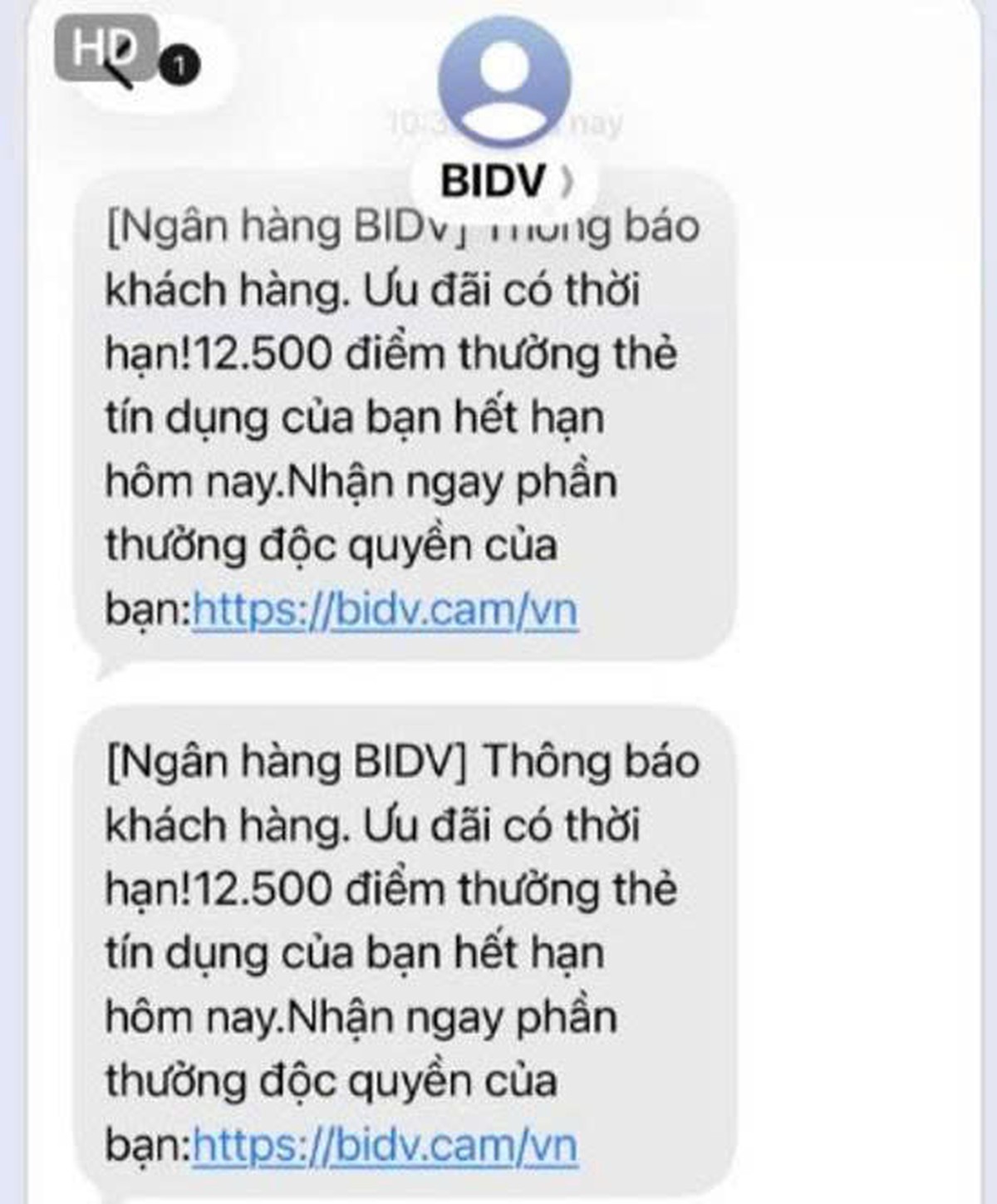 Công an phát thông báo đến những ai nhận được tin nhắn SMS gửi từ ngân hàng với nội dung sau