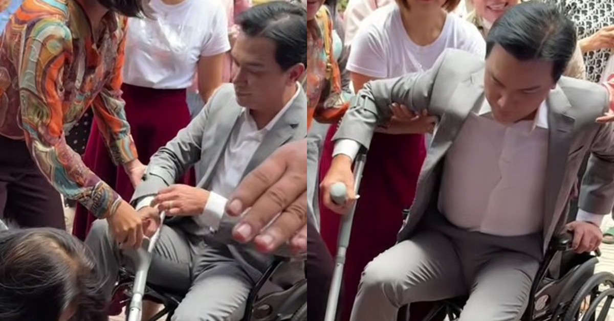 Mạnh Quỳnh về Việt Nam, phải ngồi xe lăn và chống nạng