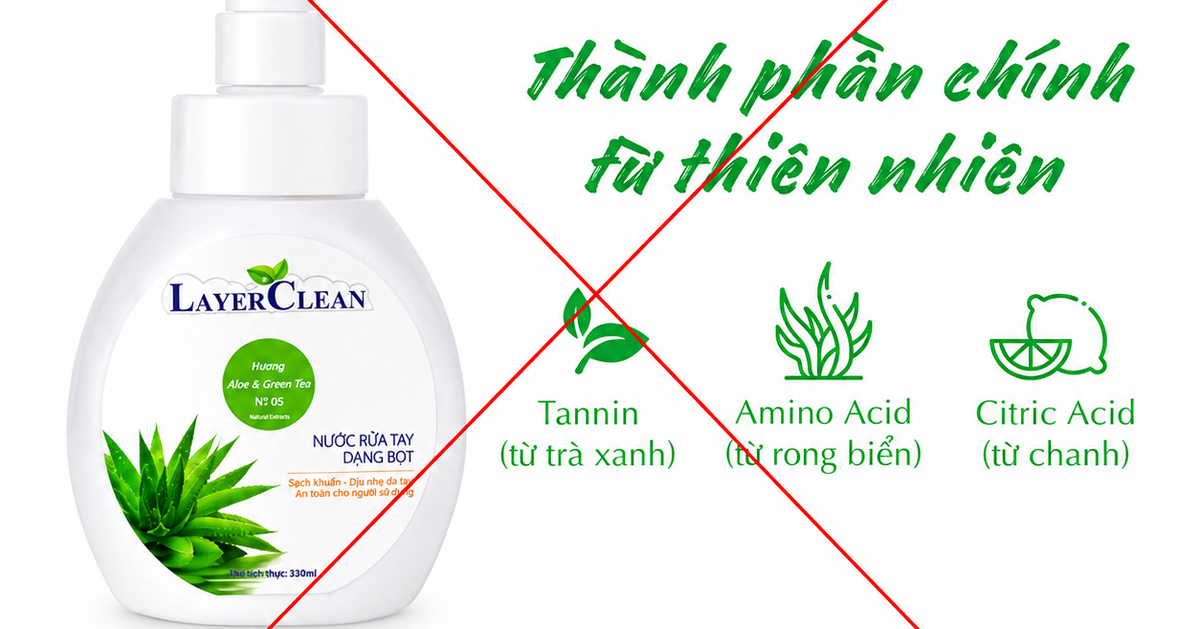 Nước rửa tay Layer Clean bị thu hồi trên toàn quốc