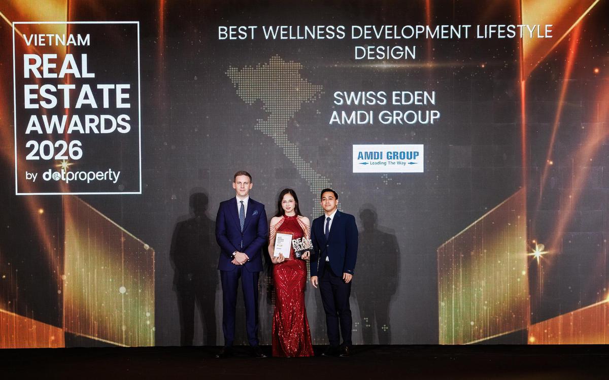 AMDI Group thắng lớn với Swiss Eden tại Dot Property Vietnam Awards 2026
