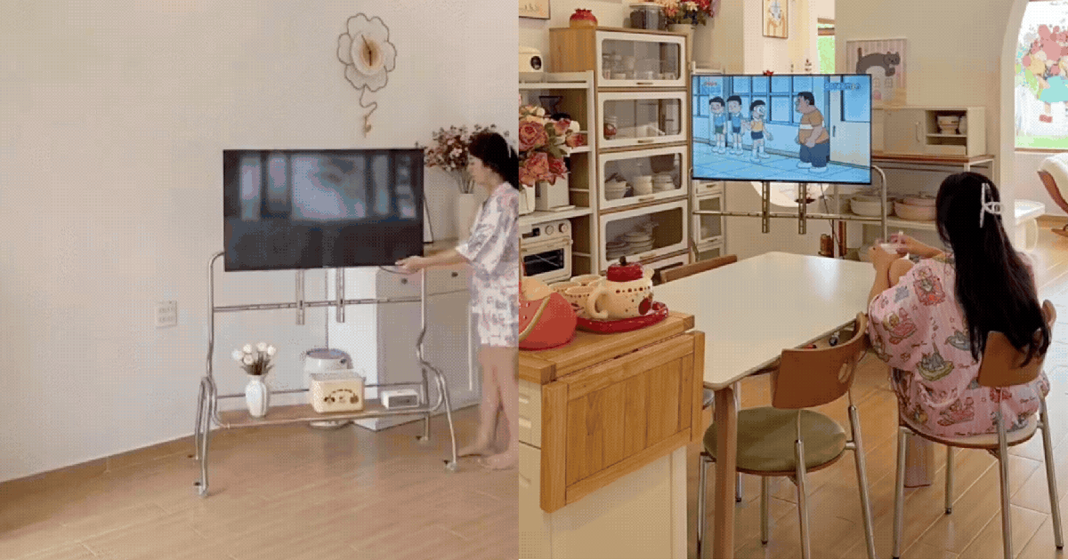 Không khoan tường, không cần mua thêm tivi: Món đồ chưa đến 2 triệu giúp chiếc tivi đi khắp nhà