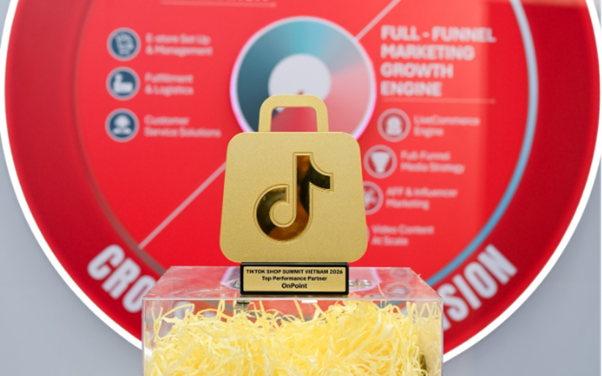 OnPoint nhận giải "Đối tác Dịch Vụ Xuất sắc" của TikTok Shop