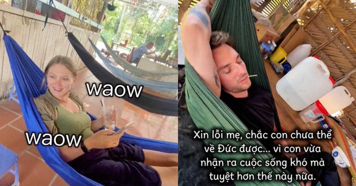 Lý do khách Tây nói “xin lỗi mẹ, con ở lại Việt Nam” sau khi được nằm võng ở miền Tây?