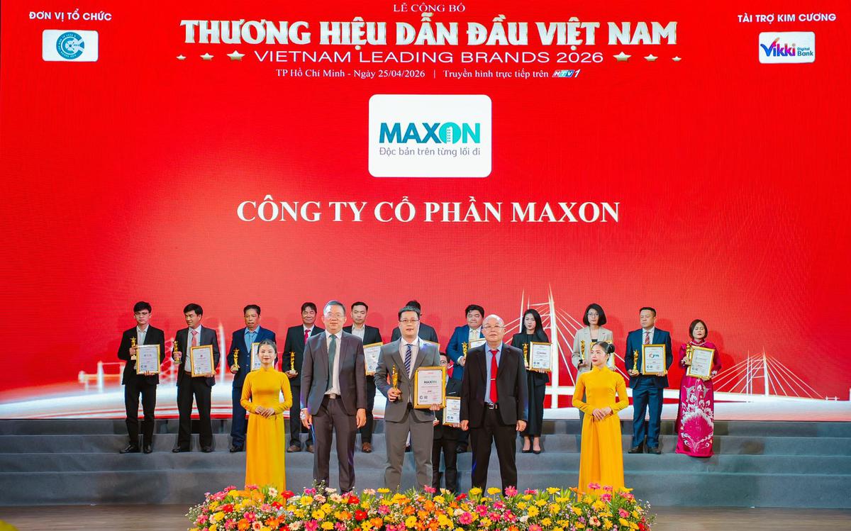 Dấu ấn Top 10 Thương hiệu Bất động sản dẫn đầu Việt Nam 2026 của MAXON Corporation
