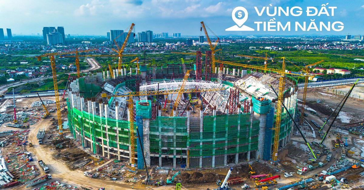 Quá nhanh: 10 tháng làm xong hơn 60% siêu sân vận động lớn thứ hai Việt Nam, khán đài 60.000 chỗ dần thành hình, chuẩn bị lắp mái vòm thép nặng gấp đôi tháp Eiffel