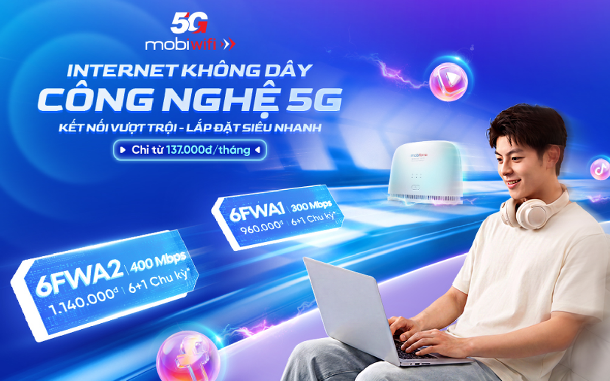 MobiWifi 5G – Giải pháp Internet thế hệ mới: Lắp đặt siêu nhanh, kết nối linh hoạt