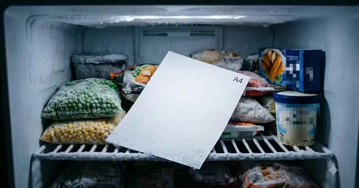 Vì sao nhiều gia đình đặt một tờ giấy A4 vào ngăn đông tủ lạnh? Lấy ra mới biết một vấn đề