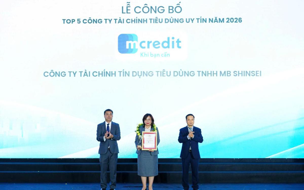 Mcredit ghi danh Top 5 Công ty tài chính tiêu dùng uy tín năm 2026