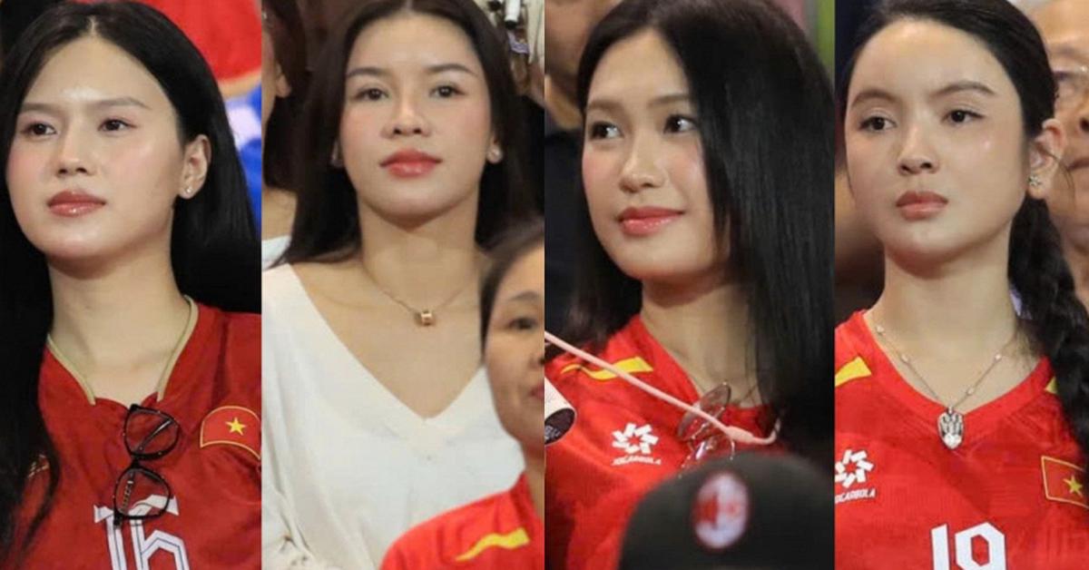 Dàn WAGs Chu Thanh Huyền, Doãn Hải My, vợ Xuân Son đọ sắc trên sân Mỹ Đình nhưng vợ Thành Chung mới chiếm "spotlight"