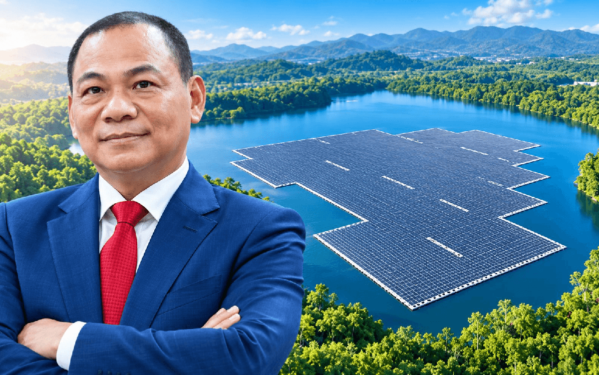 Ông Phạm Nhật Vượng sẽ phủ gần 700.000 tấm pin trên một hồ thủy điện ở Tây Bắc: Gấp đôi “kỷ lục gia” Đông Nam Á Citara của Indonesia