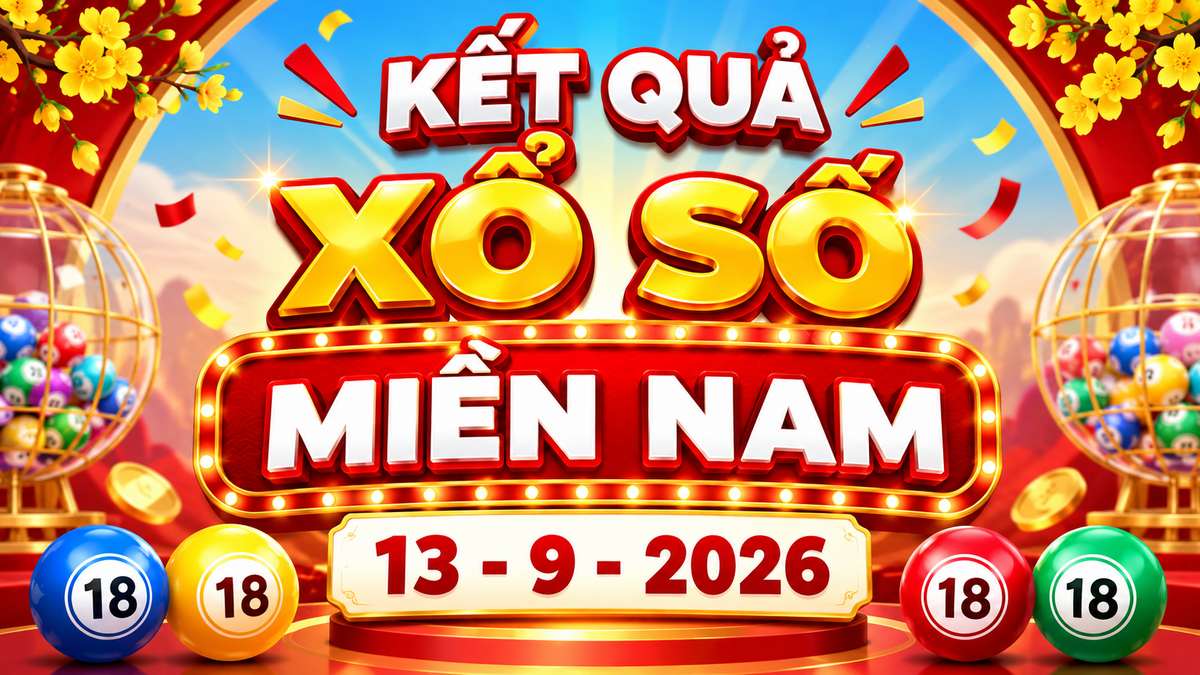 XSMN 13/9 - Kết quả XSMN hôm nay 13/9/2026 - Xổ số miền Nam ngày 13 tháng 9