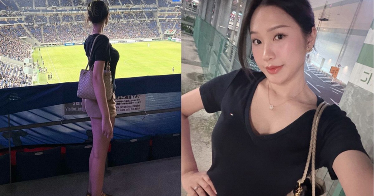 Doãn Hải My khoe đôi chân dài nuột nà khi sang Nhật Bản cổ vũ Văn Hậu thi đấu