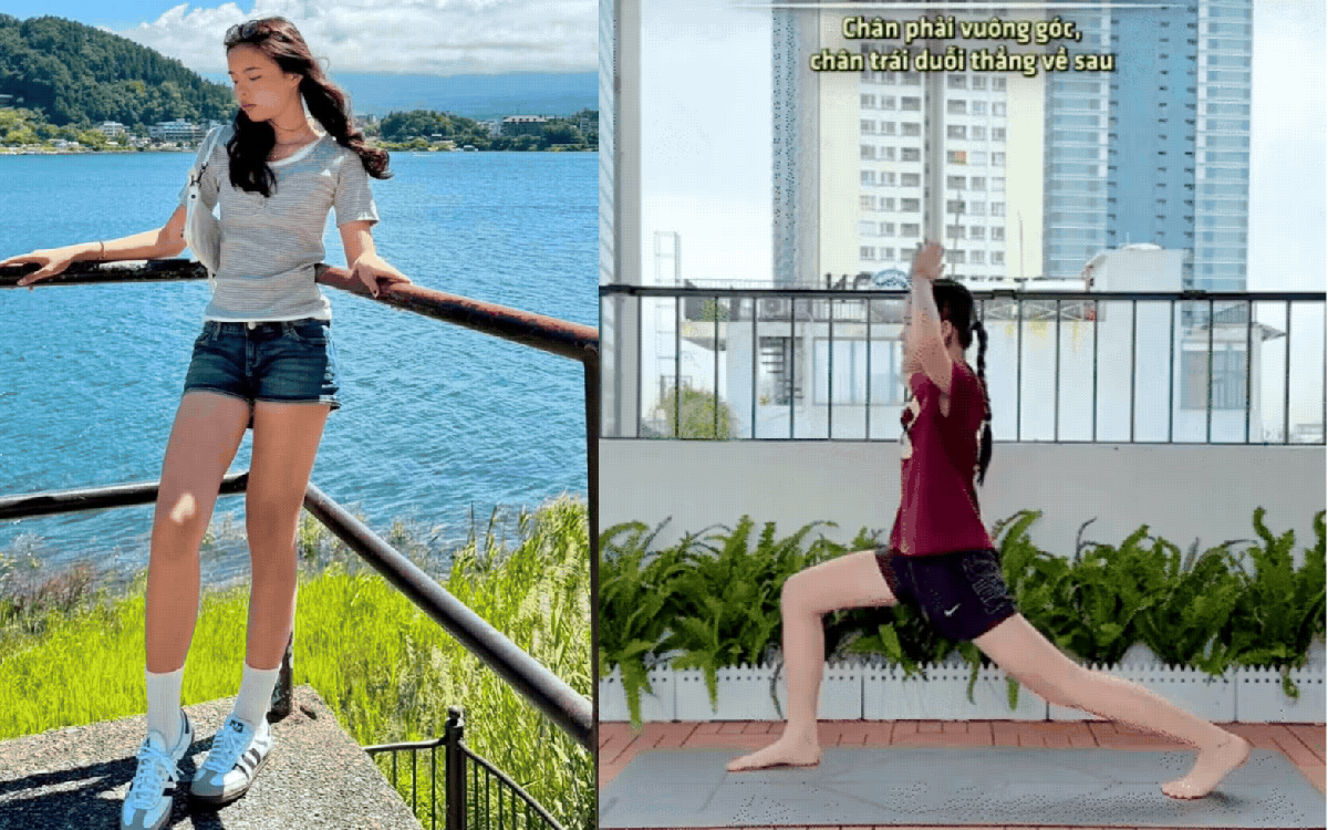 Con gái Phương Trinh Jolie 13 tuổi cao gần 1m7, vóc dáng nổi bật: Hé lộ 5 phút tập luyện tại nhà khi tan học về, giúp chân dài miên man ở tuổi dậy thì
