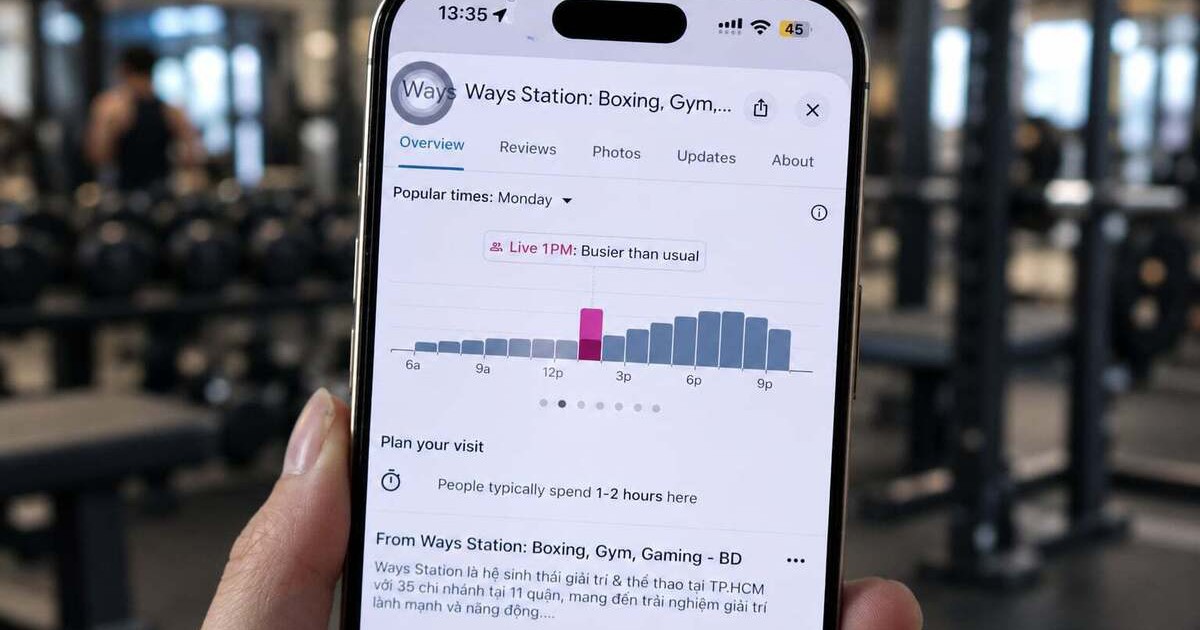 Cách Google Maps biết điểm bạn muốn đến đang vắng hay đông khách