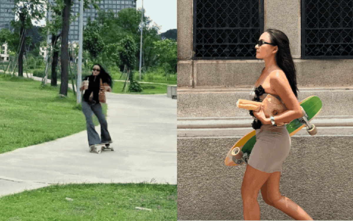 Cô gái ở TP.HCM dùng ván trượt đi chợ, ai gặp cũng ngoái nhìn: “Cuộc sống của mình gói trong 3 chữ”