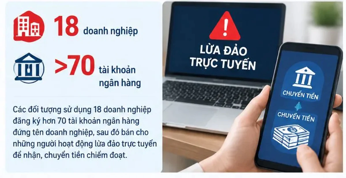 Công an TPHCM tìm người bị hại chuyển tiền vào 70 tài khoản đứng tên 18 doanh nghiệp