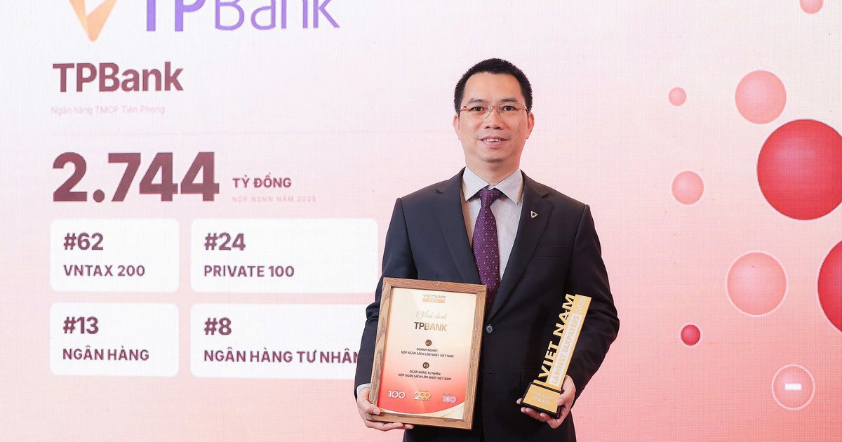 TPBank lọt Top 8 ngân hàng tư nhân nộp ngân sách lớn nhất, ghi dấu mốc đóng góp cao nhất từ trước đến nay
