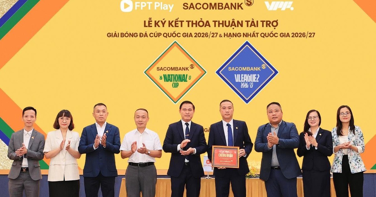 SACOMBANK là Nhà tài trợ chính Giải hạng Nhất quốc gia và Cúp quốc gia trong mùa giải 2026/27