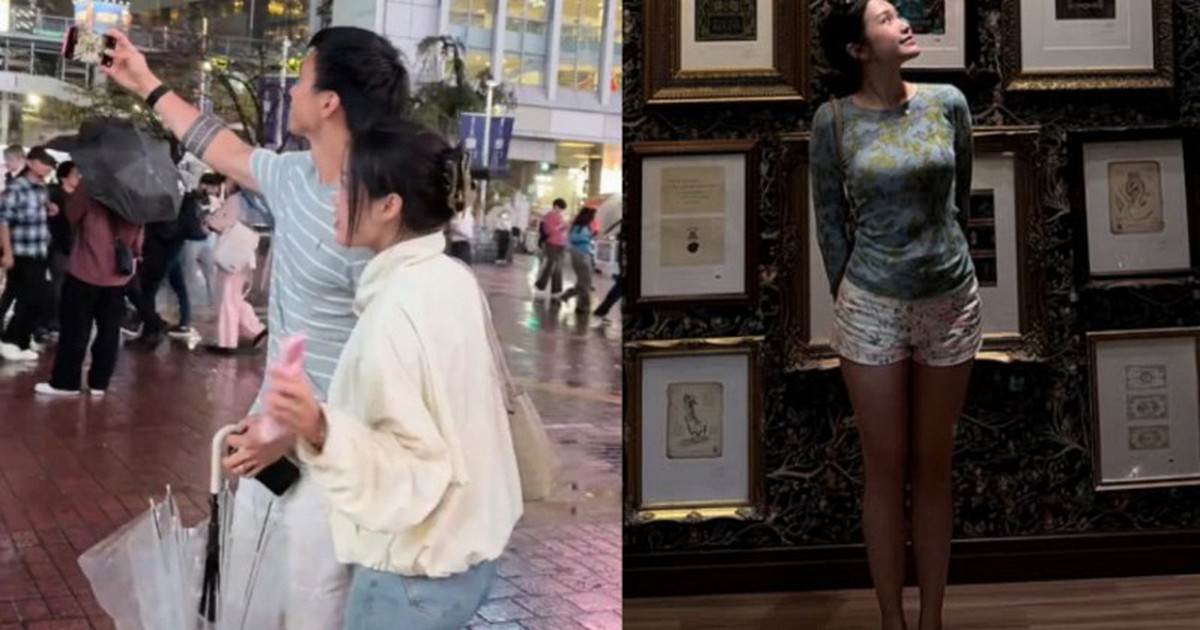 Cam thường check nhan sắc Doãn Hải My khi ở bên Văn Hậu trên phố ở Nhật Bản