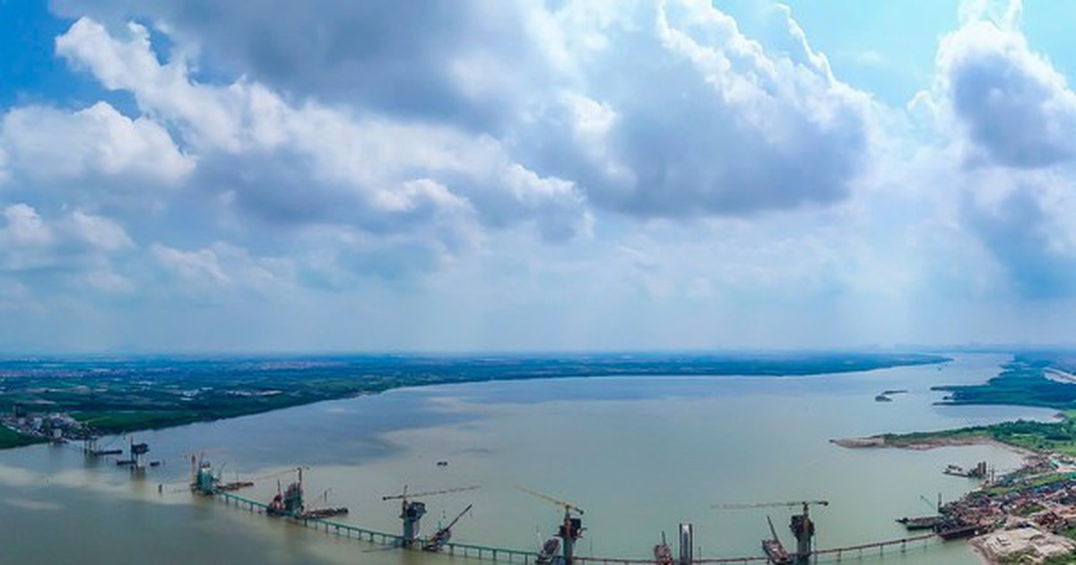 Tăng tốc thi công cầu Hồng Hà thuộc Vành đai 4 - Vùng Thủ đô