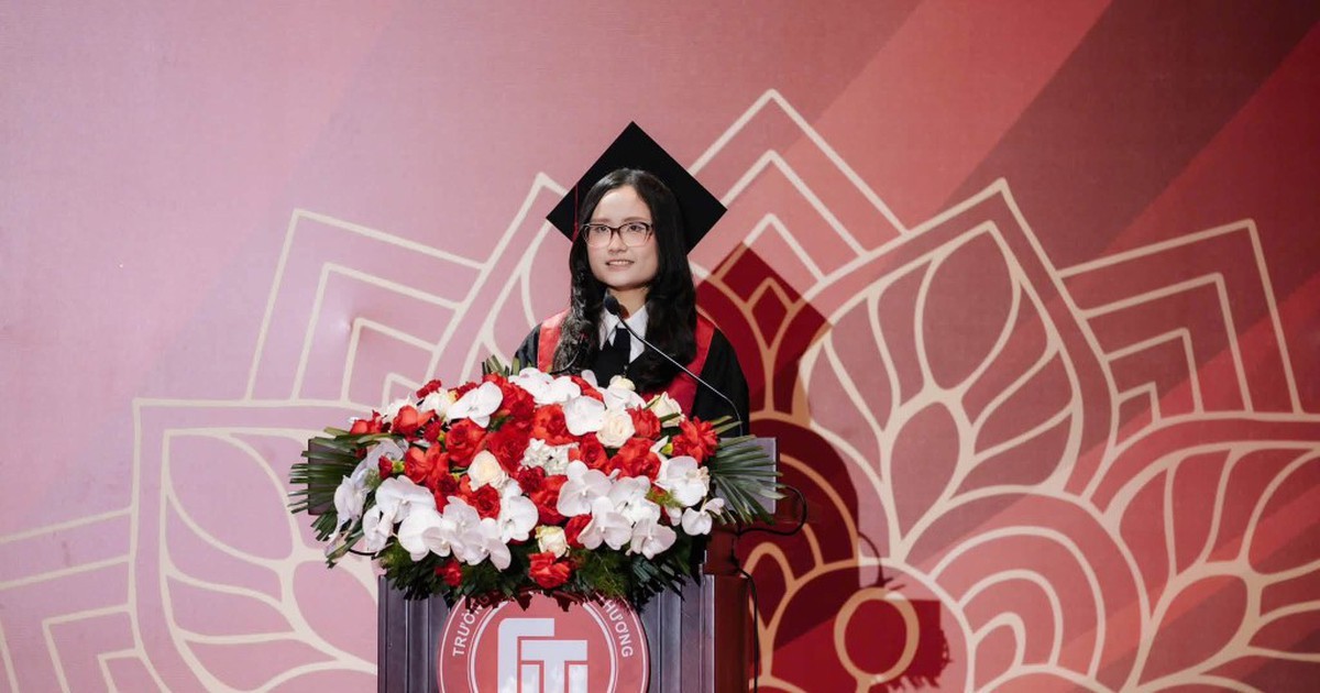 Nữ sinh có GPA 3.98/4.0 phát biểu tại lễ tốt nghiệp ĐH Ngoại thương là ai?