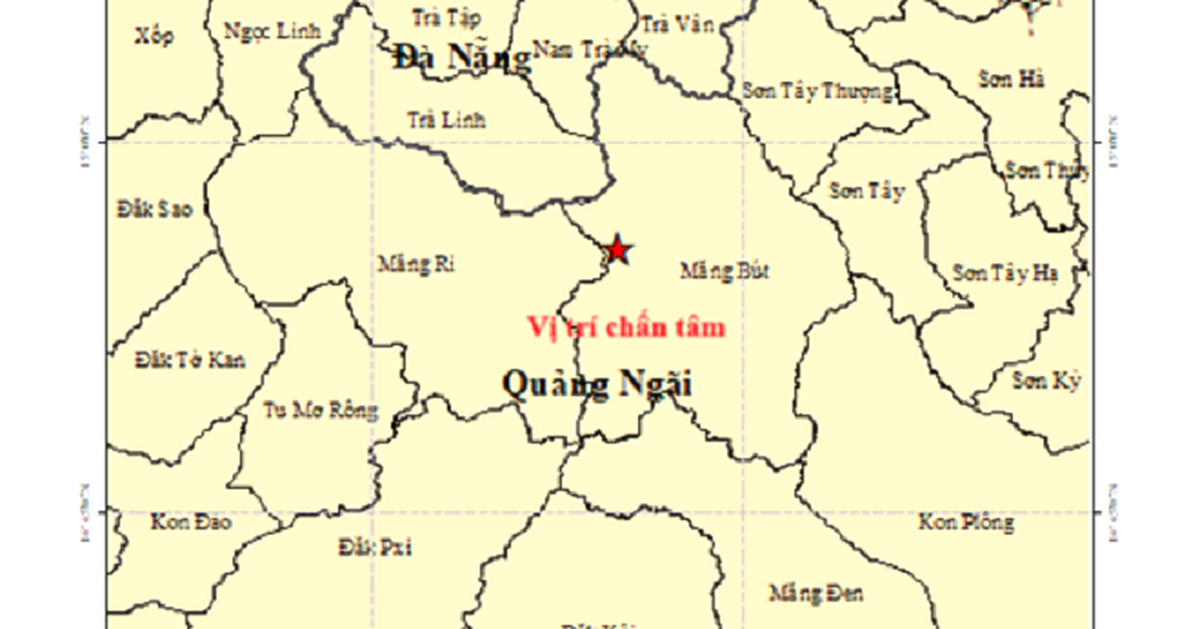 Chưa đầy 24 giờ, xã miền núi ở Quảng Ngãi hứng 5 trận động đất