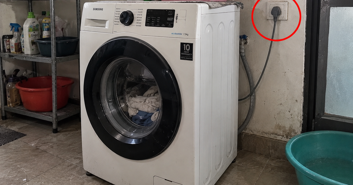 Lời khuyên cho tất cả các gia đình vẫn cắm điện máy giặt 24/7