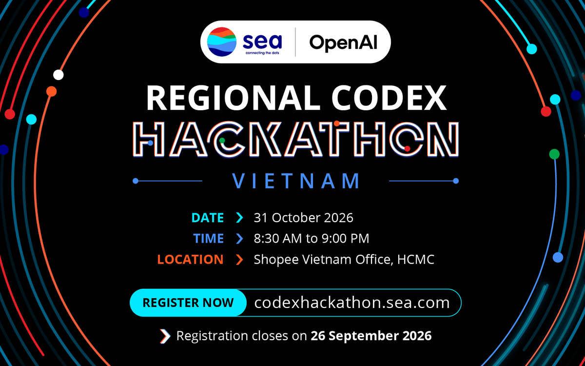 Sắp đóng cổng đăng ký Sea x OpenAI Codex Hackathon - cuộc thi dành cho cộng đồng AI Việt
