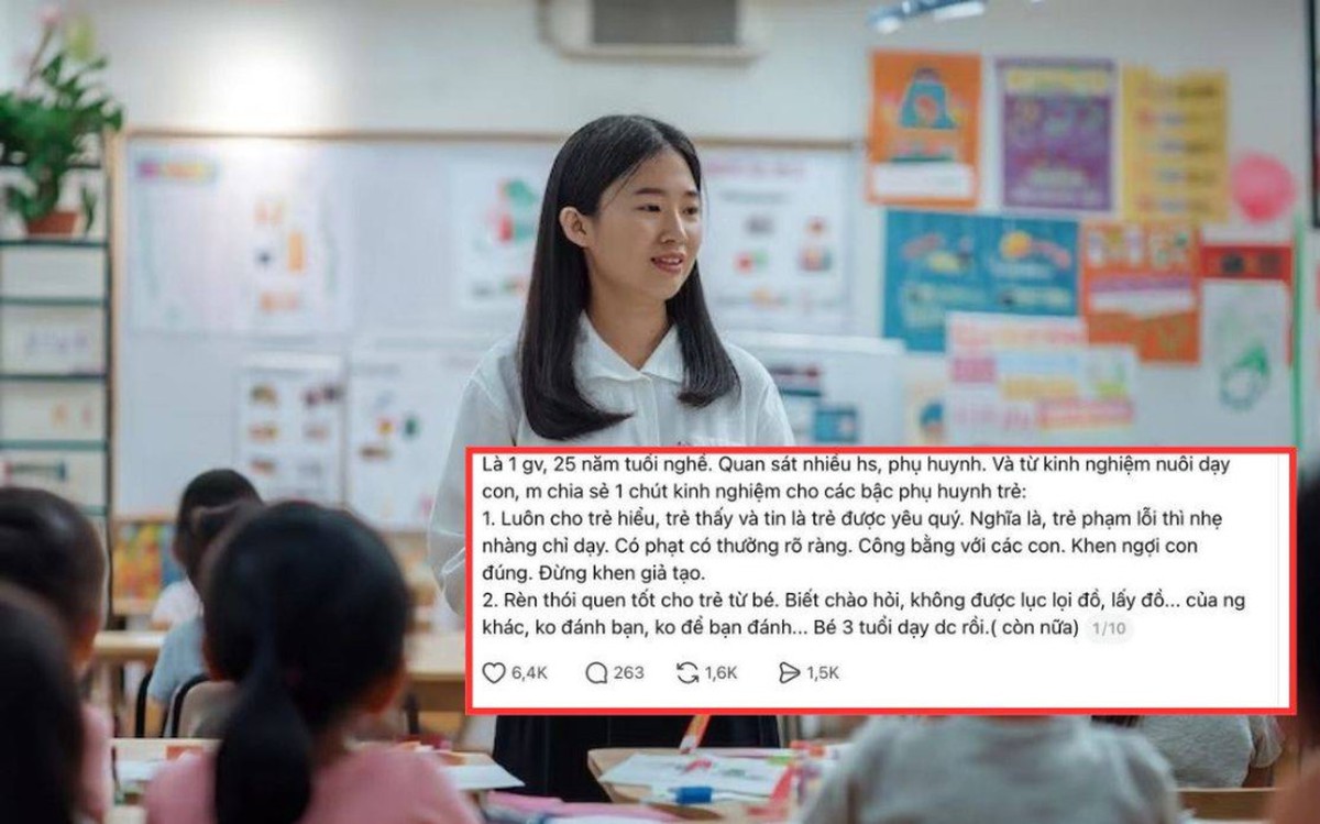 Lời nhắn gửi phụ huynh Việt của một cô giáo 25 năm kinh nghiệm nhận gần 7 nghìn lượt yêu thích: Ước bố mẹ đọc được sớm hơn!