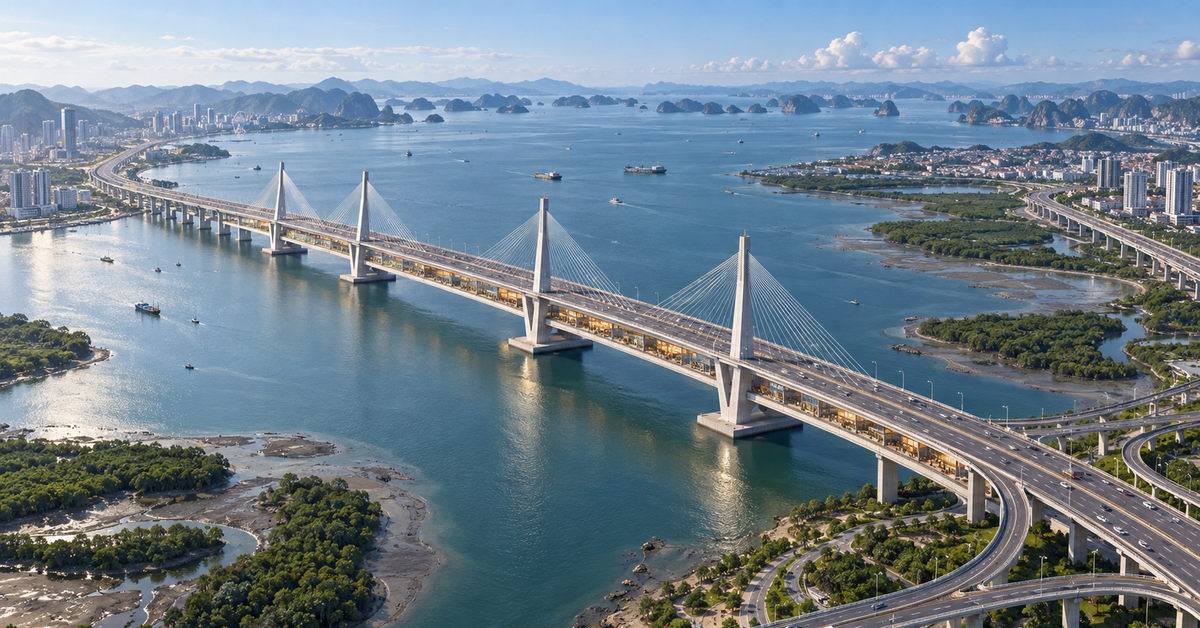 Việt Nam tính chuyện xây thêm 1 cây cầu gần 20.000 tỷ đồng nối 2 điểm: Dài 5,2km, thiết kế 2 tầng hiếm có cùng 10 làn xe, người dân không còn cần phải đi vòng như hiện tại
